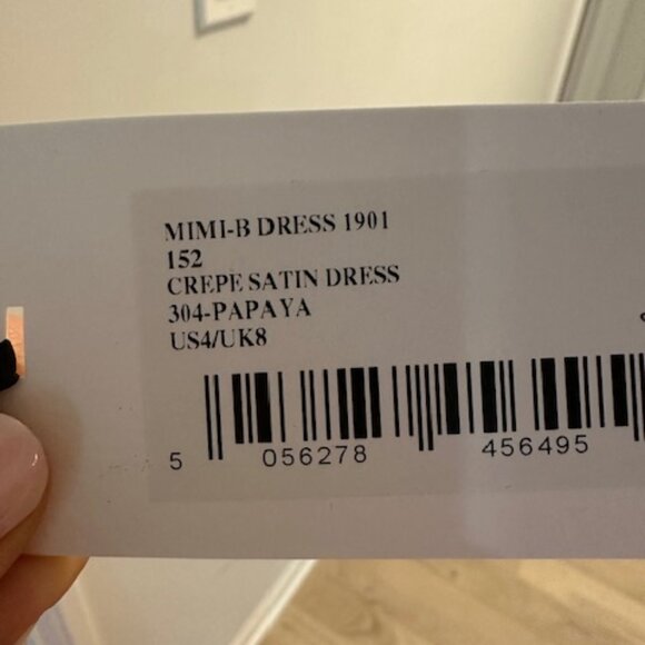 NWT Saloni Mimi B dress, papaya US4/UK8 - Picture 4 of 4